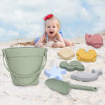 Creative Parent-child Silicone Beach Toy Bucket