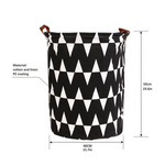 1pc Folding Laundry Basket Round Storage Bin Bag Large Hampe