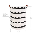 1pc Folding Laundry Basket Round Storage Bin Bag Large Hampe