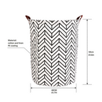 1pc Folding Laundry Basket Round Storage Bin Bag Large Hampe