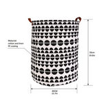 1pc Folding Laundry Basket Round Storage Bin Bag Large Hampe