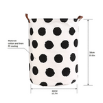 1pc Folding Laundry Basket Round Storage Bin Bag Large Hampe