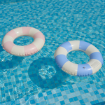 Thickened Children's Retro Striped Swimming Ring Inflatable