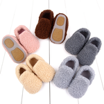 Solid Color Baby Toddler Shoes Plus Velvet Soft Rubber Sole Non-slip