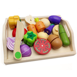 Wooden Children's Educational Early Education Toys Simulation Fruits Cut To See Vegetables