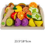 Wooden Children's Educational Early Education Toys Simulation Fruits Cut To See Vegetables