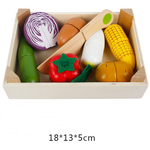 Wooden Children's Educational Early Education Toys Simulation Fruits Cut To See Vegetables