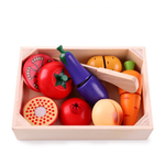 Wooden Children's Educational Early Education Toys Simulation Fruits Cut To See Vegetables